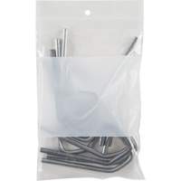 PF926 White Block Poly Bags, Reclosable, 6" x 4", 2 mils