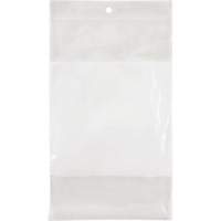 White Block Poly Bags, Reclosable, 8" x 5", 2 mils PF933 | KLETON