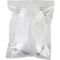 PF948 White Block Poly Bags, Reclosable, 10" x 8", 2 mils