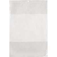 PF951 White Block Poly Bags, Reclosable, 12" x 9", 2 mils