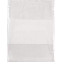 PF963 White Block Poly Bags, Reclosable, 15" x 12", 2 mils