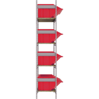 RL980 &eacute;tag&egrave;res larges avec bacs g&eacute;ants en plastique, Acier, Sans boulons, Capacit&eacute; 800 lb, 66" la x 72" h x 18" p