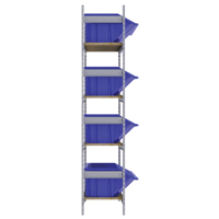 RL981 &eacute;tag&egrave;res larges avec bacs g&eacute;ants en plastique, Acier, Sans boulons, Capacit&eacute; 800 lb, 66" la x 72" h x 18" p