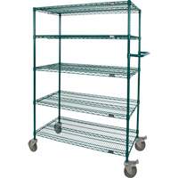 Wire Shelf Push Cart, Epoxy Finish, 36" x 69" x 24", 600 lbs. Capacity RN798 | KLETON