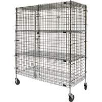 RN805 Chariot de s&eacute;curit&eacute;, Chrom&eacute;, 60" x 69" x 24", Capacit&eacute; 500 lb