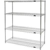 RN811 &eacute;tag&egrave;res robustes en treillis chromat&eacute;, Tiers 4, 30" la x 54" h x 14" p