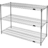 RN835 Heavy-Duty Chromate Wire Shelving, 3 Tiers, 30" W x 33" H x 14" D