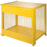 SAF836 Armoires pour cylindres &agrave; gaz, nbre de bouteilles: 6, 44" , 30" , 37" , Jaune