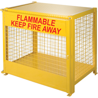 SAF836 Armoires pour cylindres &agrave; gaz, nbre de bouteilles: 6, 44" , 30" , 37" , Jaune