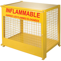 SAF836 Armoires pour cylindres &agrave; gaz, nbre de bouteilles: 6, 44" , 30" , 37" , Jaune