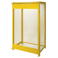SAF837 Armoires pour cylindres &agrave; gaz, nbre de bouteilles: 10, 44" , 30" , 74" , Jaune