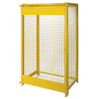 Gas Cylinder Cabinets, 10 Cylinder Capacity, 44" W x 30" D x 74" H, Yellow SAF837 | KLETON