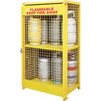 SAF847 Armoires pour cylindres &agrave; gaz, nbre de bouteilles: 12, 44" , 30" , 74" , Jaune