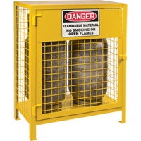 Gas Cylinder Cabinets, 2 Cylinder Capacity, 30" W x 17" D x 37" H, Yellow SEB837 | KLETON