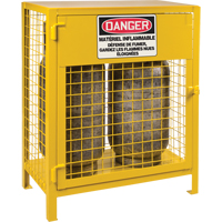 SEB837 Armoires pour cylindres &agrave; gaz, nbre de bouteilles: 2, 30" , 17" , 37" , Jaune