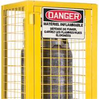SEB838 Armoire de s&eacute;curit&eacute; pour cylindres de gaz conforme aux normes de la CSA, nbre de bouteilles: 2, 17" , 17" , 69" , Jaune