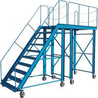 VD708 Snow Ladder, Steel, 10 Steps, 99" H, 85-1/2" D, 48" Step, Serrated