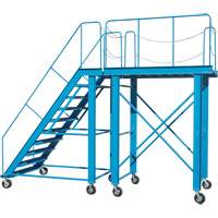 VD708 Snow Ladder, Steel, 10 Steps, 99" H, 85-1/2" D, 48" Step, Serrated